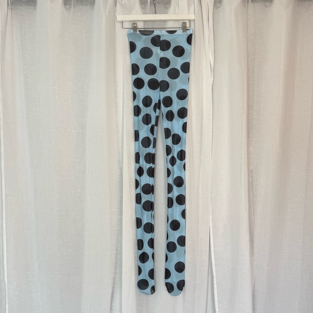 💙 Sheer Blue Polka Dot Mesh Tights 💙